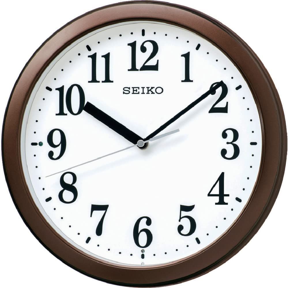 新品 セイコークロック Seiko Clock 掛け時計 茶 .6cm 電波 アナログ コンパクトサイズ KX256B 271 Flat Baby  メルカリ