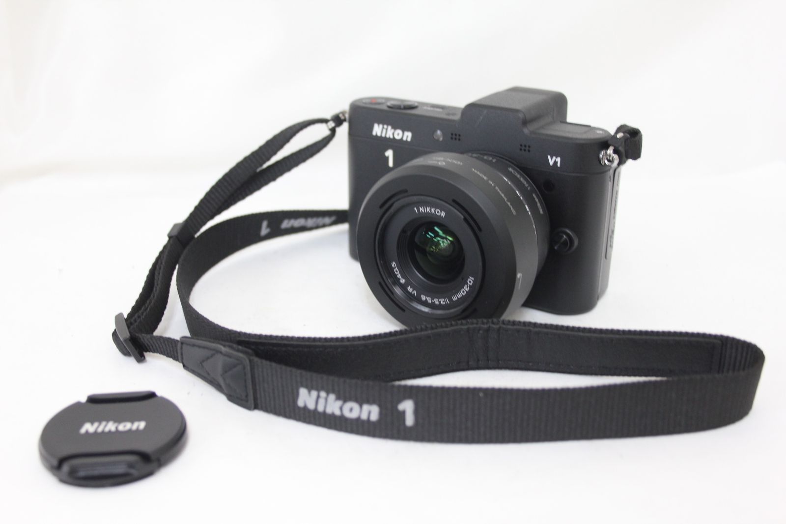 返品保証 ニコン Nikon 1 V1 ブラック 1 Nikkor 10-30mm F3.5-5.6 ミラーレス一眼 e211
