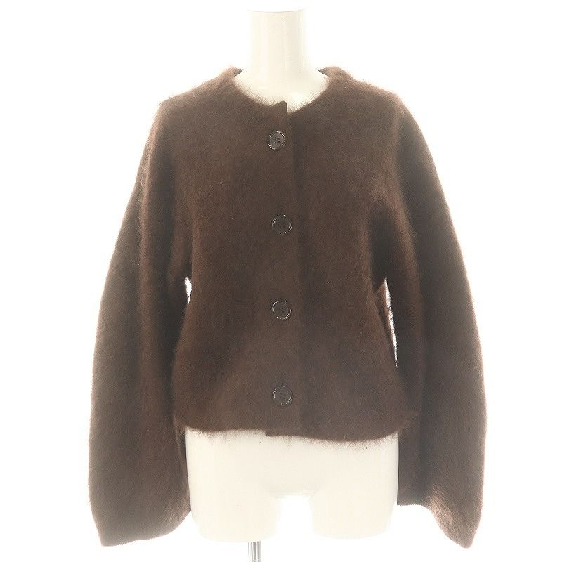 ESTNATION - エストネーション 24AW  ピュアファーカシミヤ カーディガン F 茶 エストネーション ESTNATION 24AW ピュアファーカシミヤ カーディガン