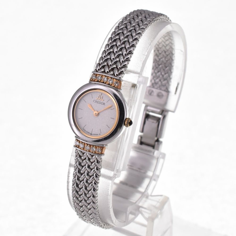 セイコー SEIKO 1E70-0100/GKTE010 クレドール K18YG/ダイヤモンド
