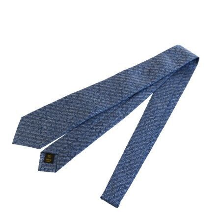 【中古】 美品 ルイヴィトン LOUIS VUITTON ネクタイ ブルー シルク 100% メンズ 09BC585
