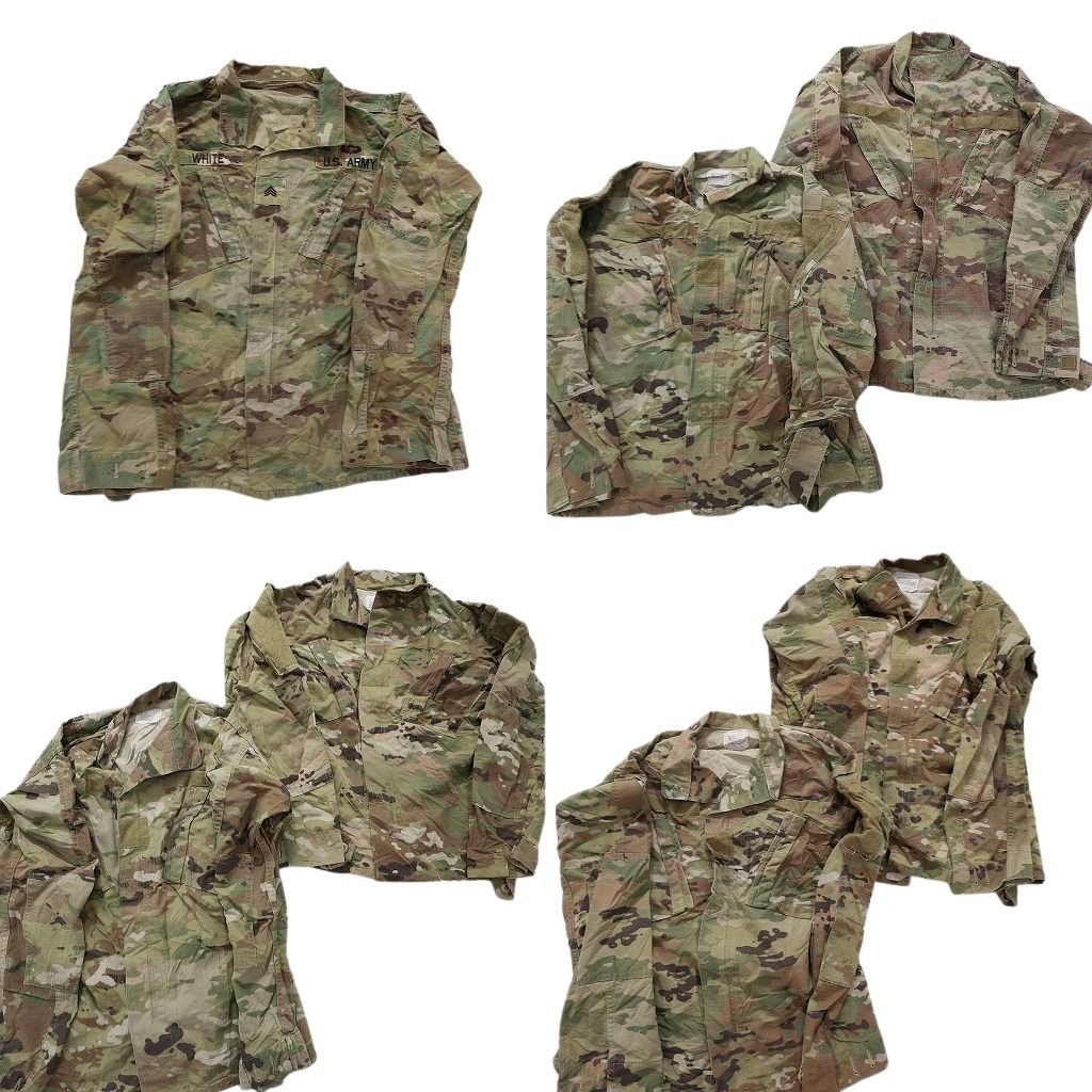 古着卸 まとめ売り 米軍実物 フルジップフィールドジャケット ミリタリー 7枚セット (メンズ 33 /36 ) マルチカム  中古 古着 MY6282
