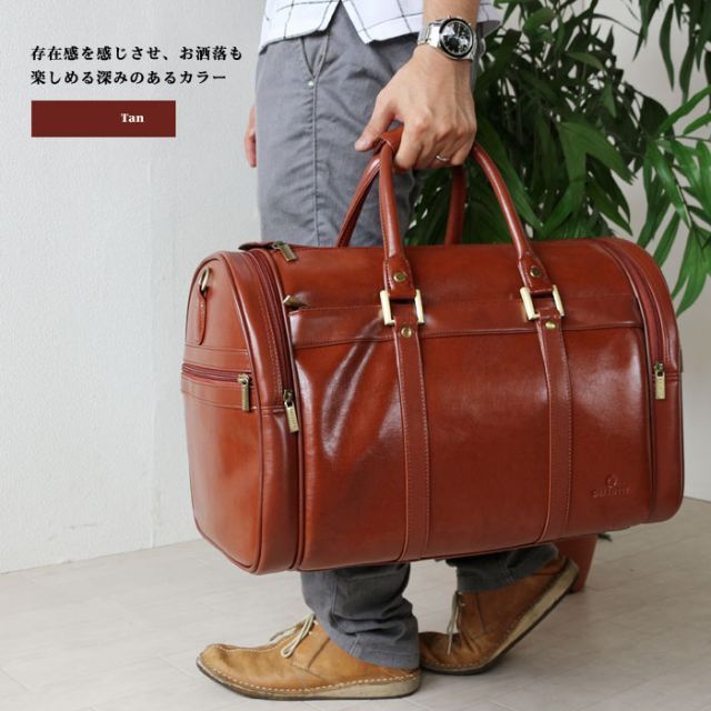 特価】レザー ボストンバッグ メンズ 革 牛革 牛皮 2WAY
