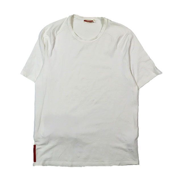 ❤️お値下げプラダ クールネック半袖 Tシャツ 白 L❤️ ❤️プラダ クールネック半袖 Tシャツ 白 L❤️ ホワイト（白）系