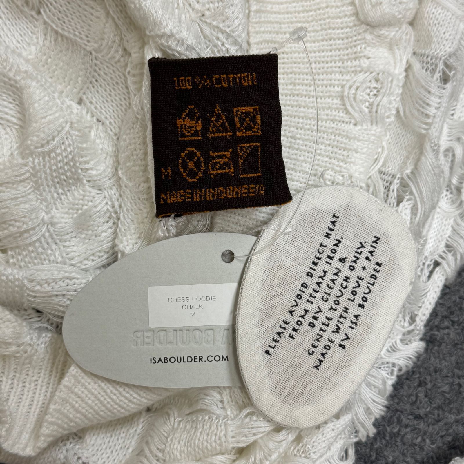 Isa Boulder 24SS Chess Hoodie ニットフーディー イサボウルダー 