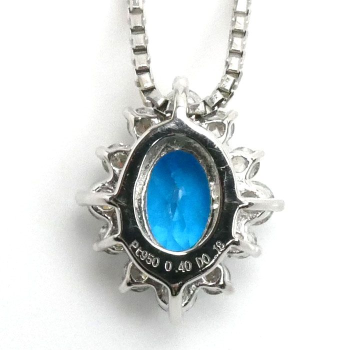 PT850 PT950 アパタイト ダイヤモンド ネックレス/ペンダント BLOOM H