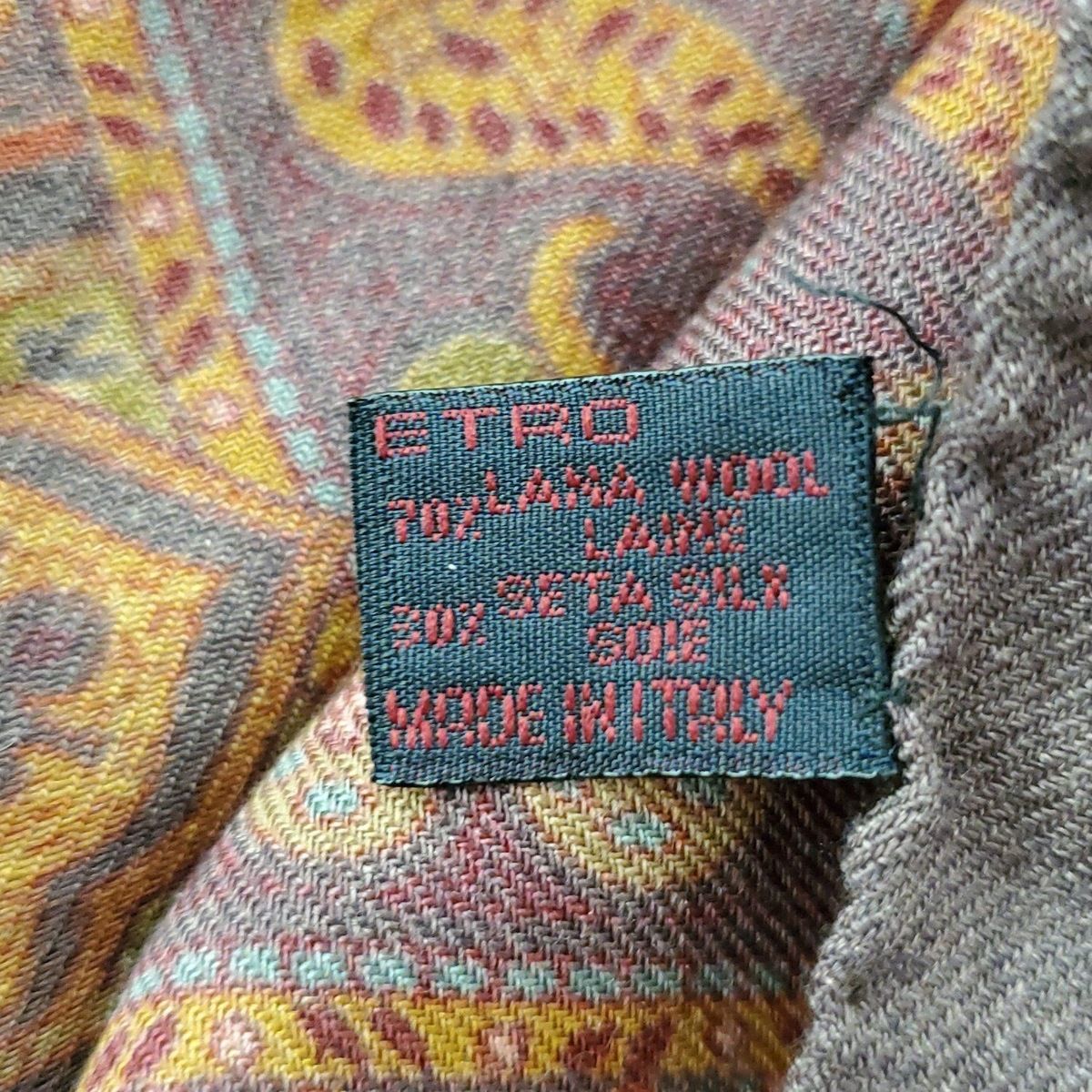 □新品□未使用□ ETRO エトロ シルク100% ペイズリー柄