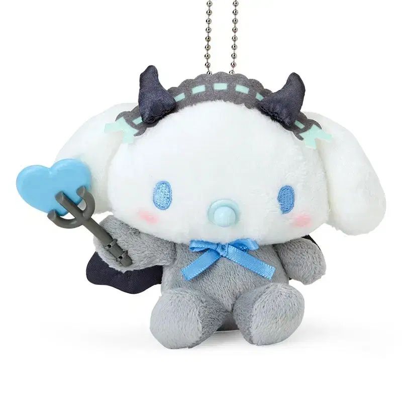 Sanrio(サンリオ) 正規品 シナモロール ベビー 天使 悪魔 シリーズ マスコット 保有者 キーリング