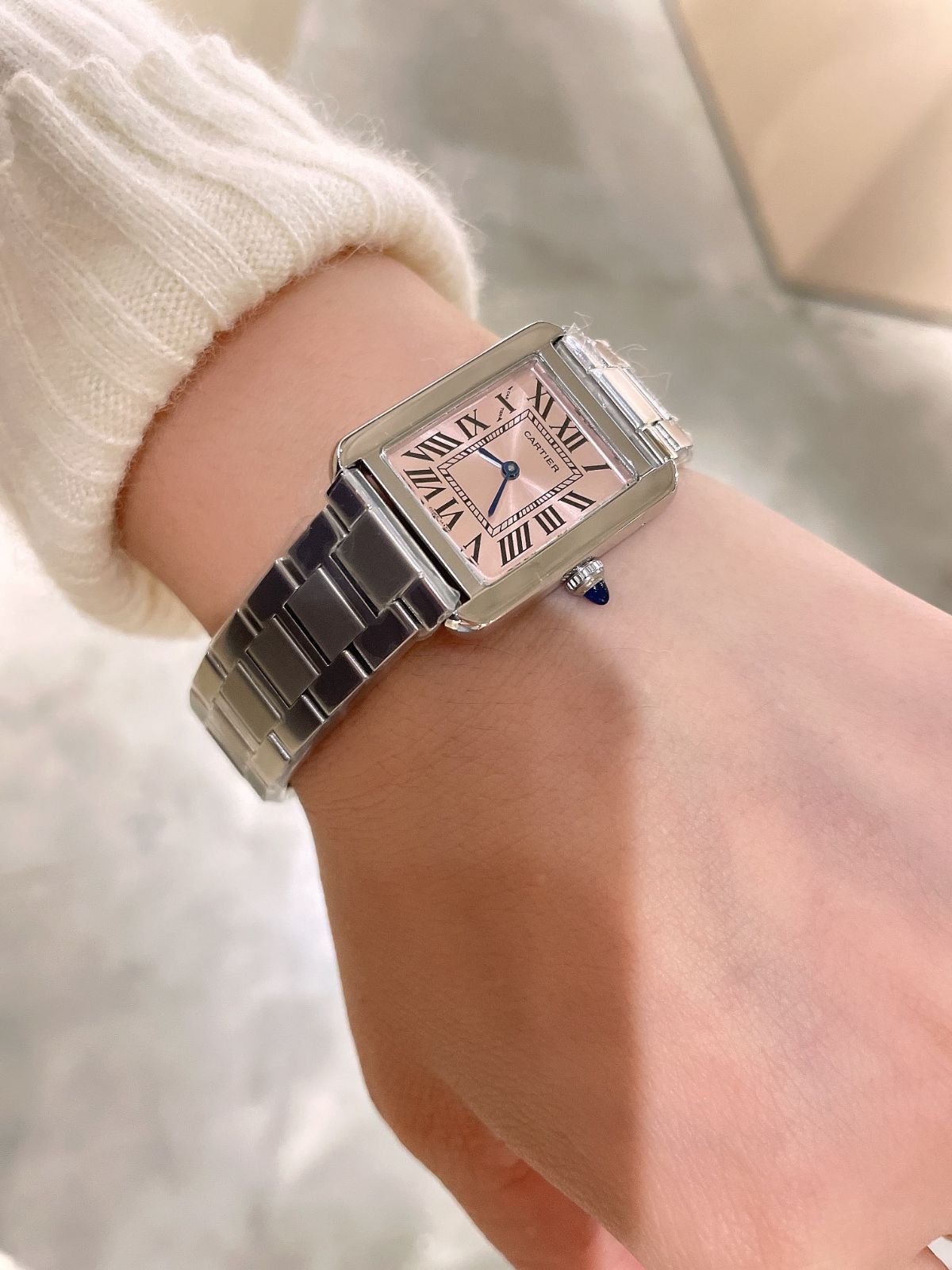 カルティエ CARTIER W5200013 タンクソロ SM クォーツ レディース良品