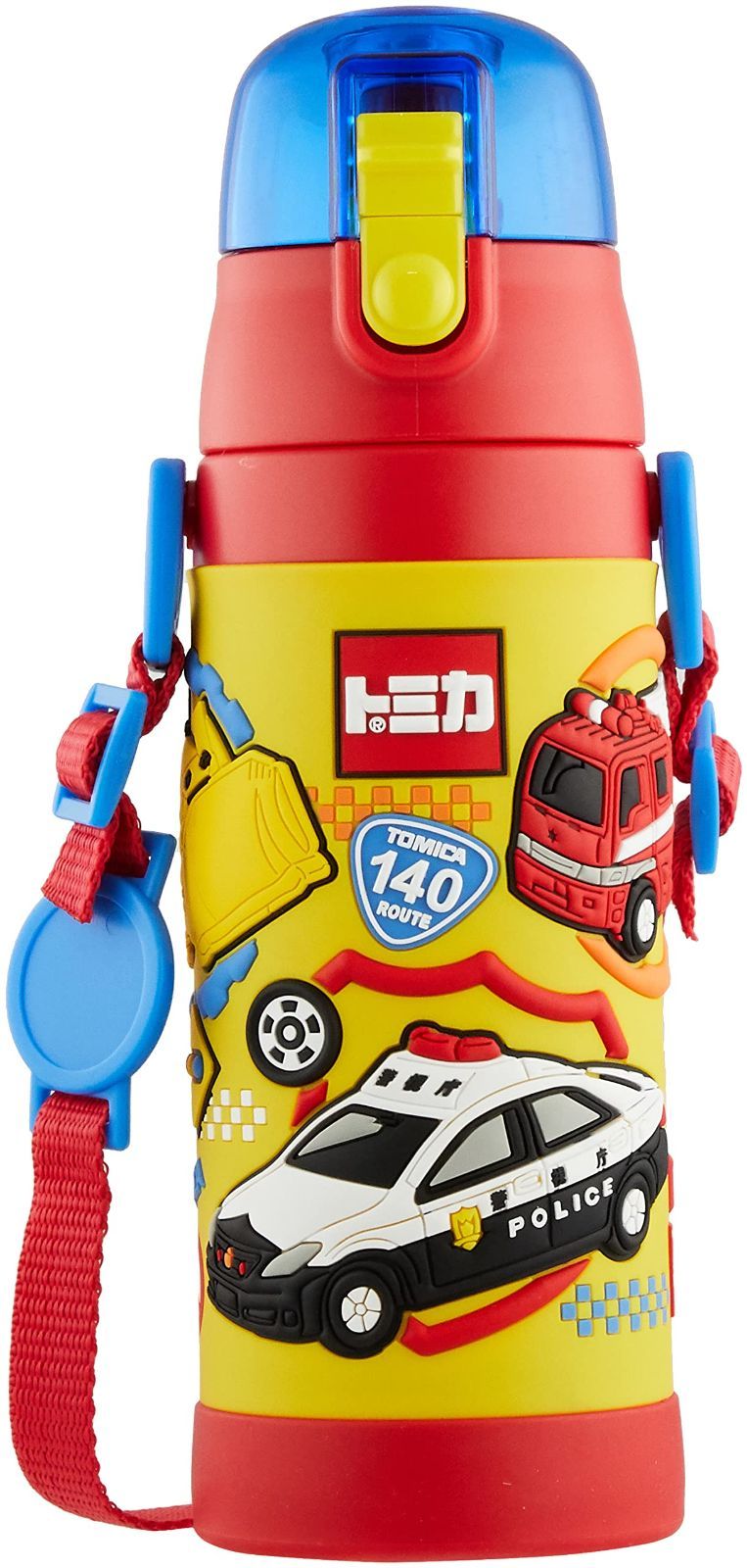 【人気商品】3D立体プリントwaterbottle スポーツボトル 保冷専用 男の子 かわいい 子供に優しい軽量タイプ キッズ トミカ 480ml 子供 直飲み こども 水筒 ステンレス 水瓶 子供用 SDPV5-A スケータ