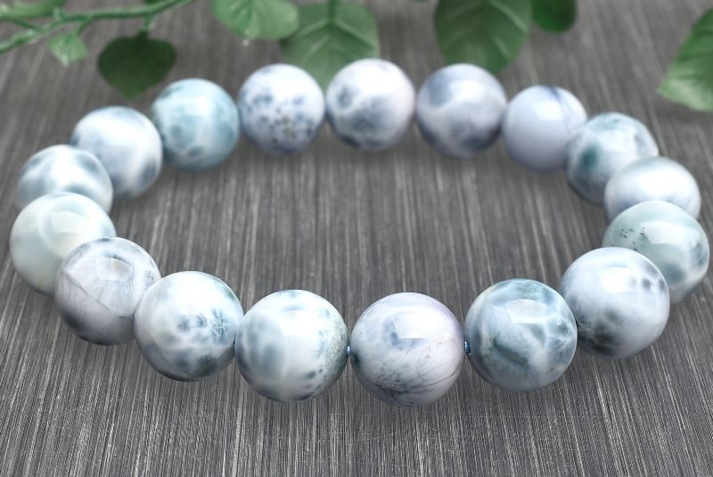 １点物 AAA 人気アイテム パープルラリマー 12mm ブレスレット パワーストーン 天然石 _U7394