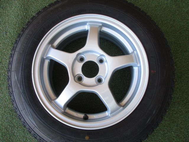 【中古】　送料込み　社外5スポーク　155/80R14LT　スタッドレスタイヤ４本SET　サクシード　プロボックス　NV150