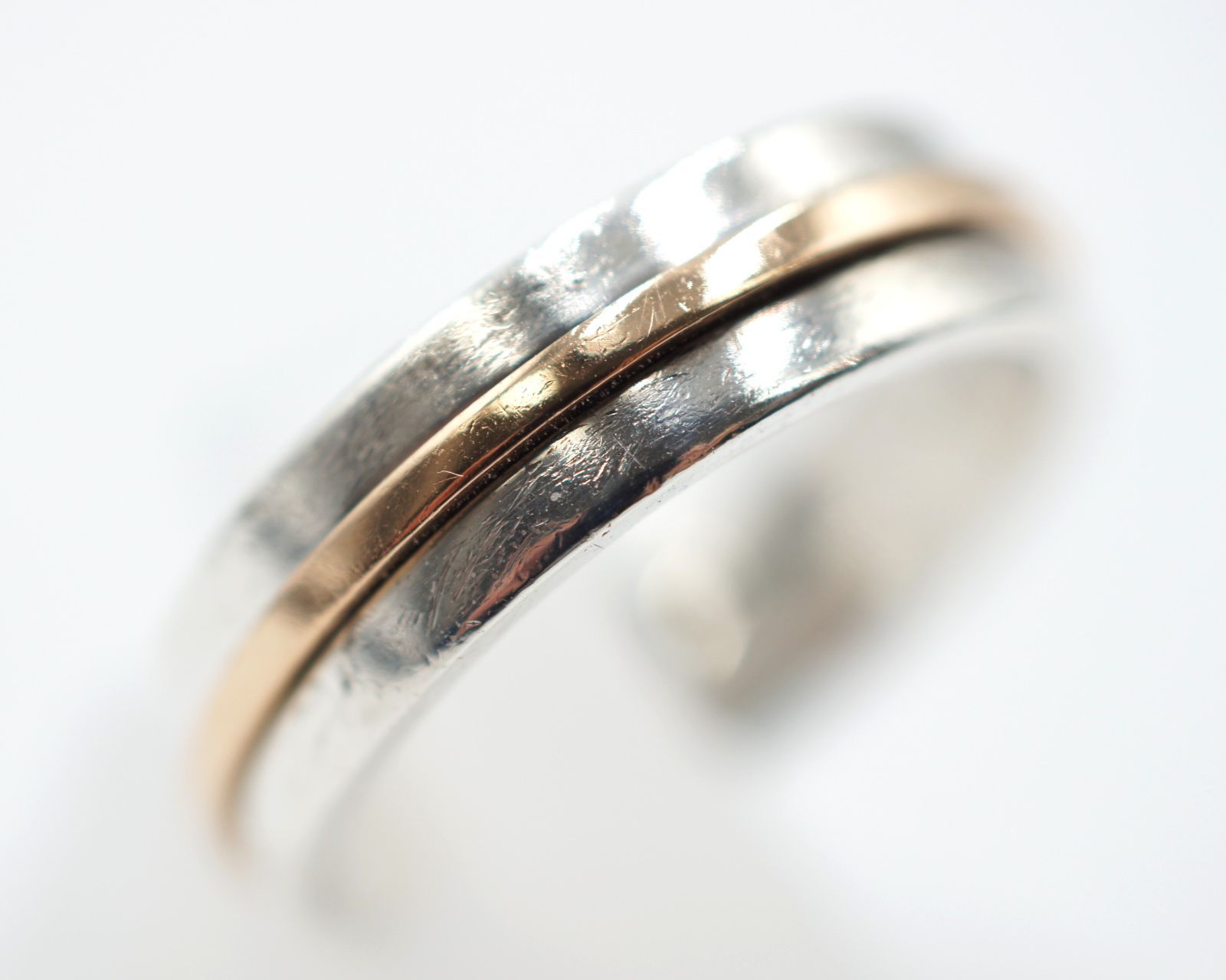 TIFFANY&Co. ティファニー T TWO ナローリング Ag925 Au750 17号