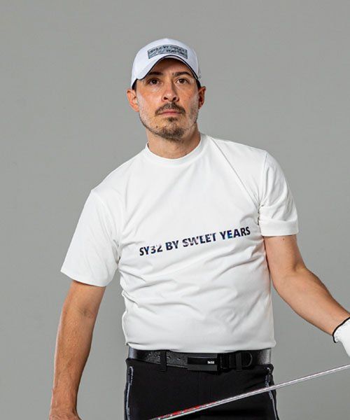 SY32 by SWEET YEARS Tシャツ モックネック 半袖 ハイネック プルオーバー モックシャツ メンズ ブランド おしゃれ ゴルフ スポーツ SYG-23S23 SY32 by SWEET YEARS Tシャツ モックネック 半袖 ハイネック プル