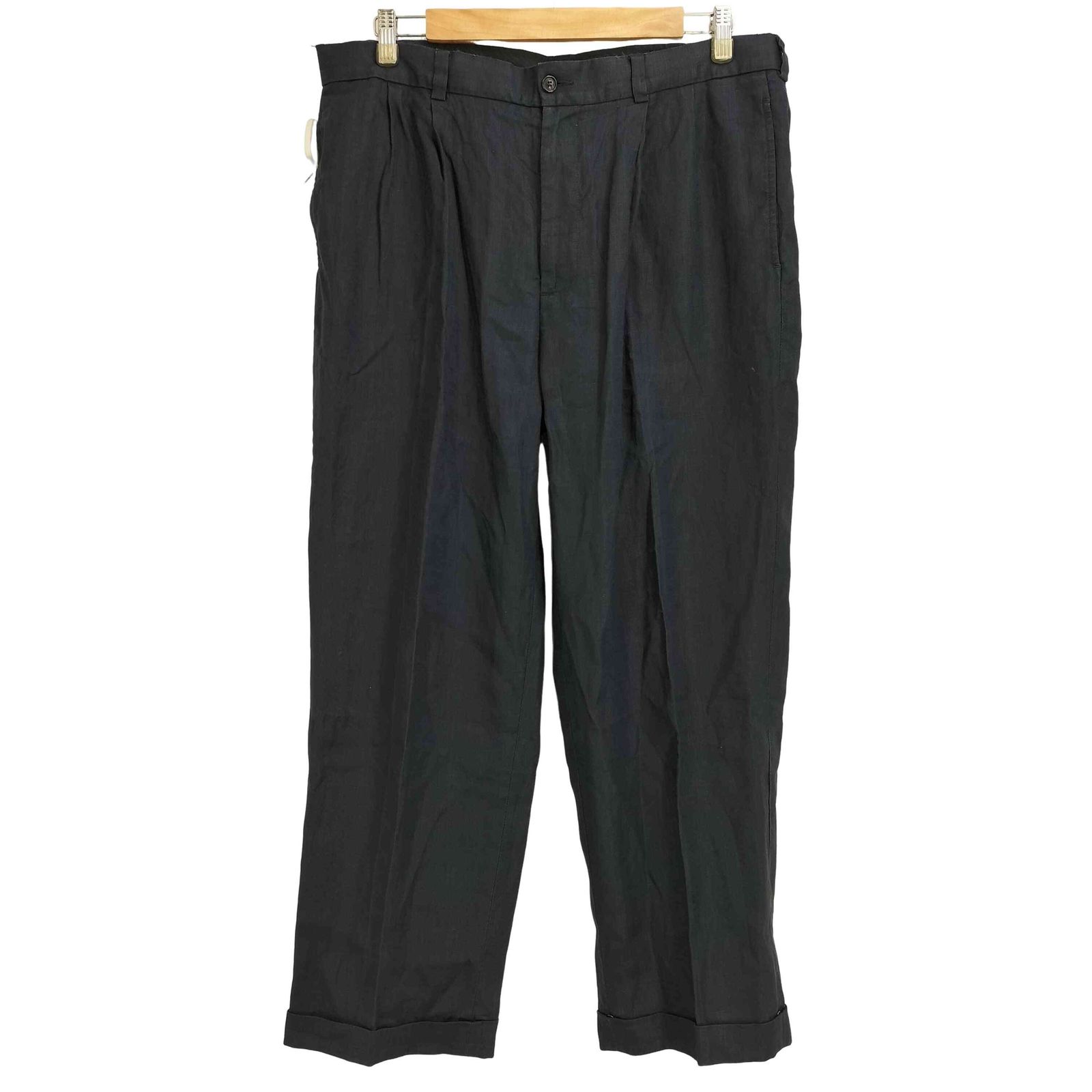 ブルックスブラザーズ 346 BROOKS BROTHERS 90-00s 2タック センタープレスリネンスラックス メンズ  W36 L30