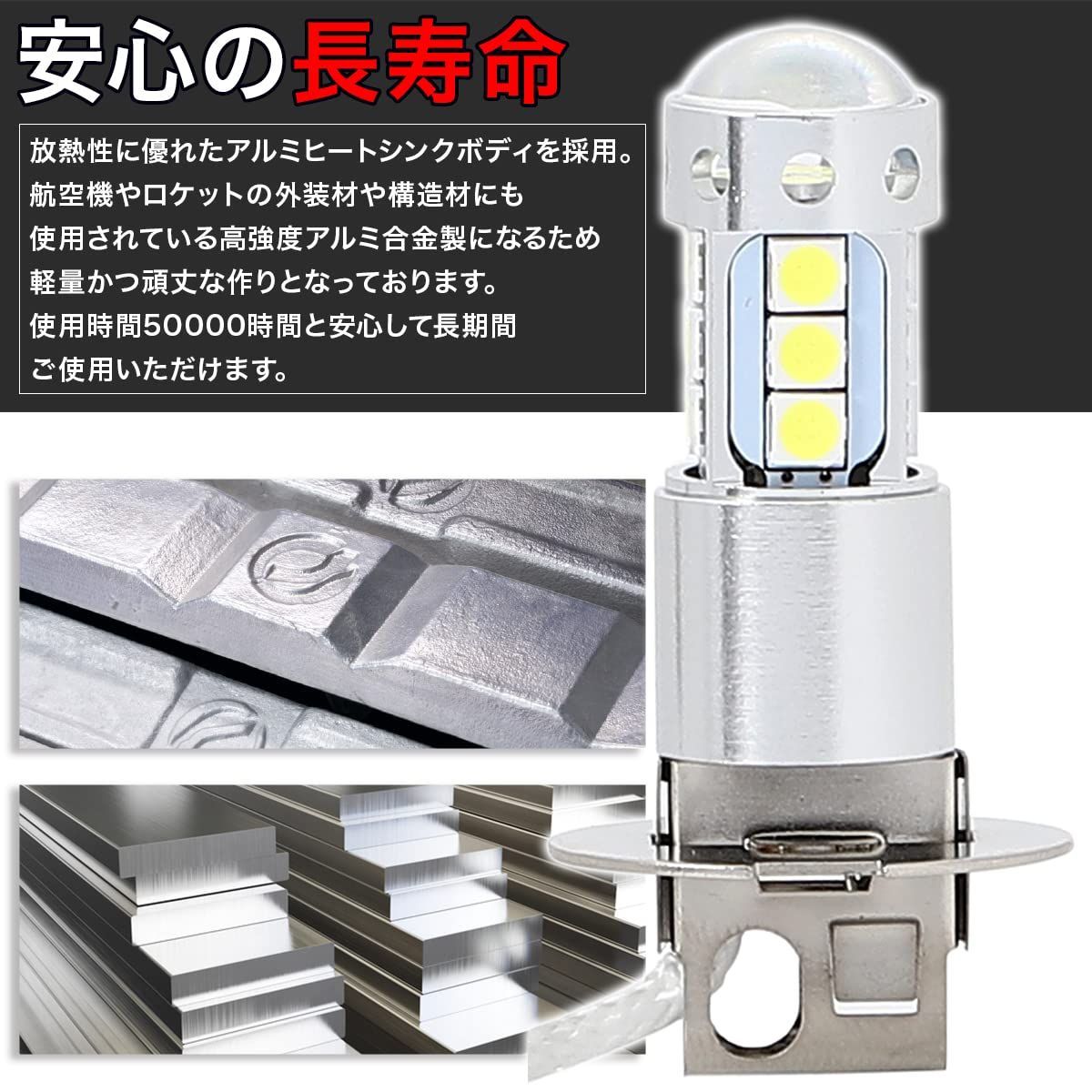 新着商品】【爆光16LED搭載】 H3 H3a LED バルブ 2個 80W 16LED ホワイト フォグ ランプ 12V 24V 兼用 トラック  グランド プロフィア クオン スーパーグレート ギガ 白 - メルカリ