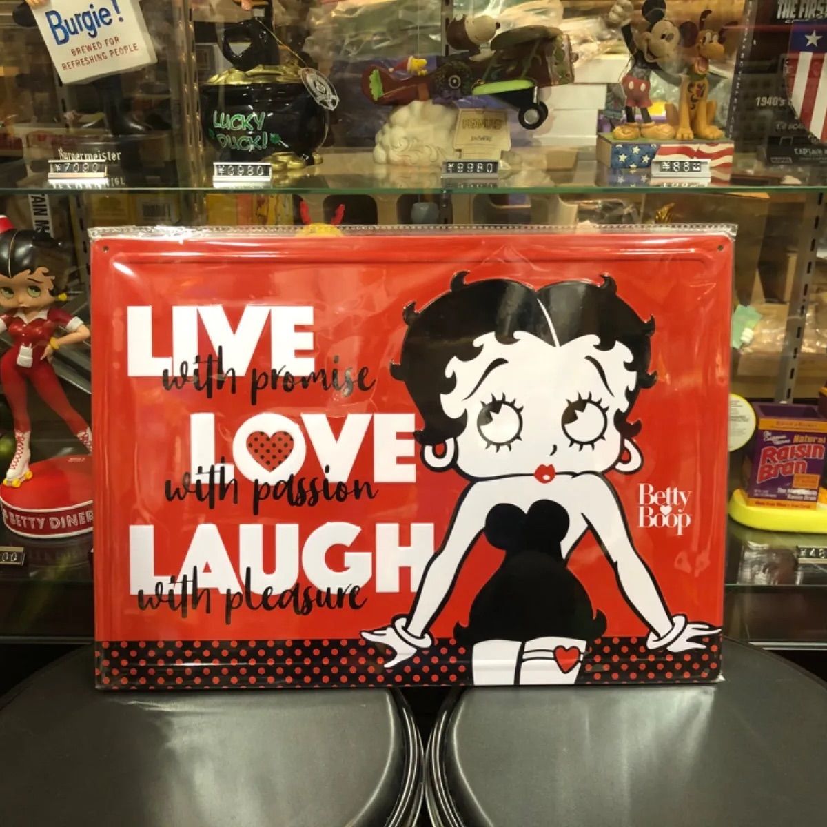 専用　ブリキ看板 エンボス メタルサイン Betty Boop ベティちゃん ベティ ブープ ティン