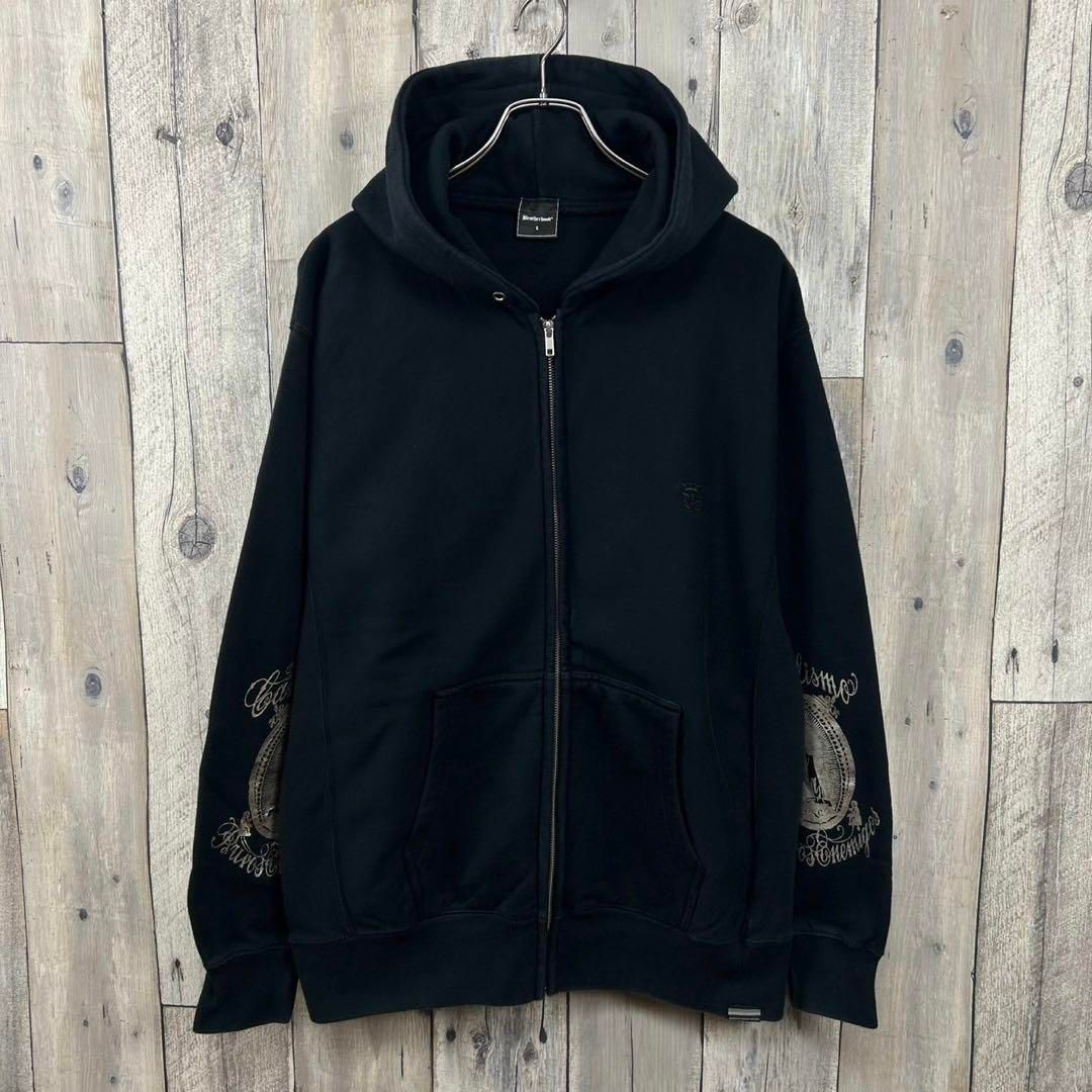 BROTHERHOOD ブラザーフッド スウェット フルジップ パーカー L