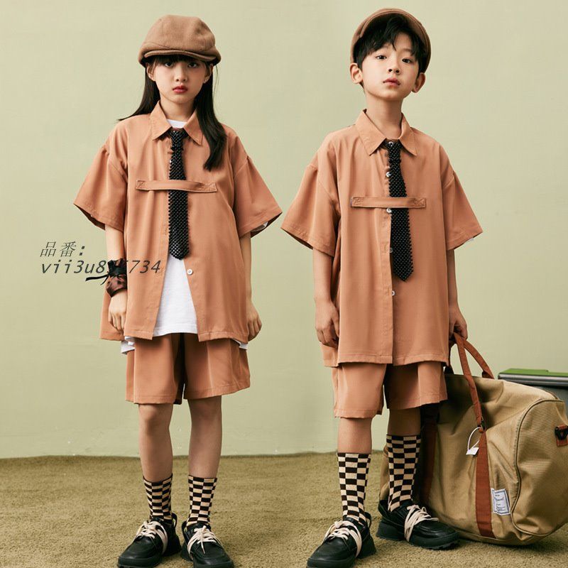 ダンス 衣装 キッズ ダンス 衣装 ヒップホップ セットアップ 半袖 グン シャツ