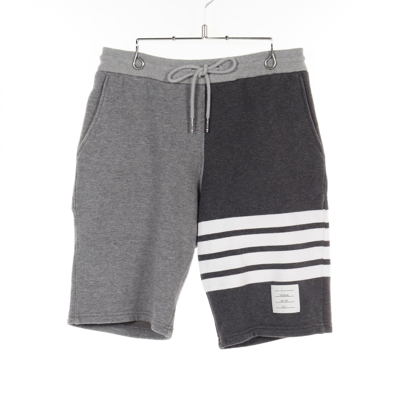 トムブラウン THOM BROWNE パンツ 4BAR バイ スウェットショーツ グレー コットン パンツ メンズ Used B