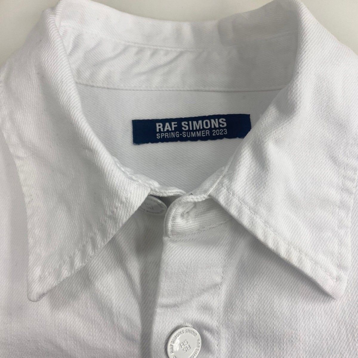 RAF SIMONS ラフシモンズ 23SS OVERSIZED SHORT SLEEVED DENIM SHIRT 