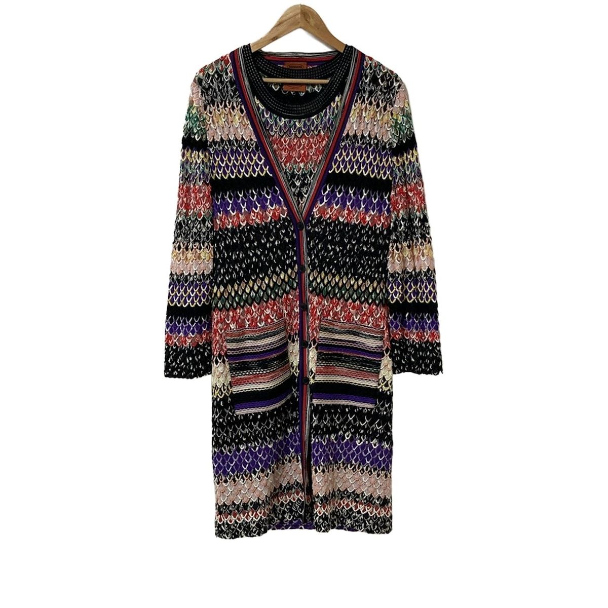 MISSONI ミッソーニ ワンピースセットアップ レディース - 黒×レッド×マルチ ニット|ボーダー