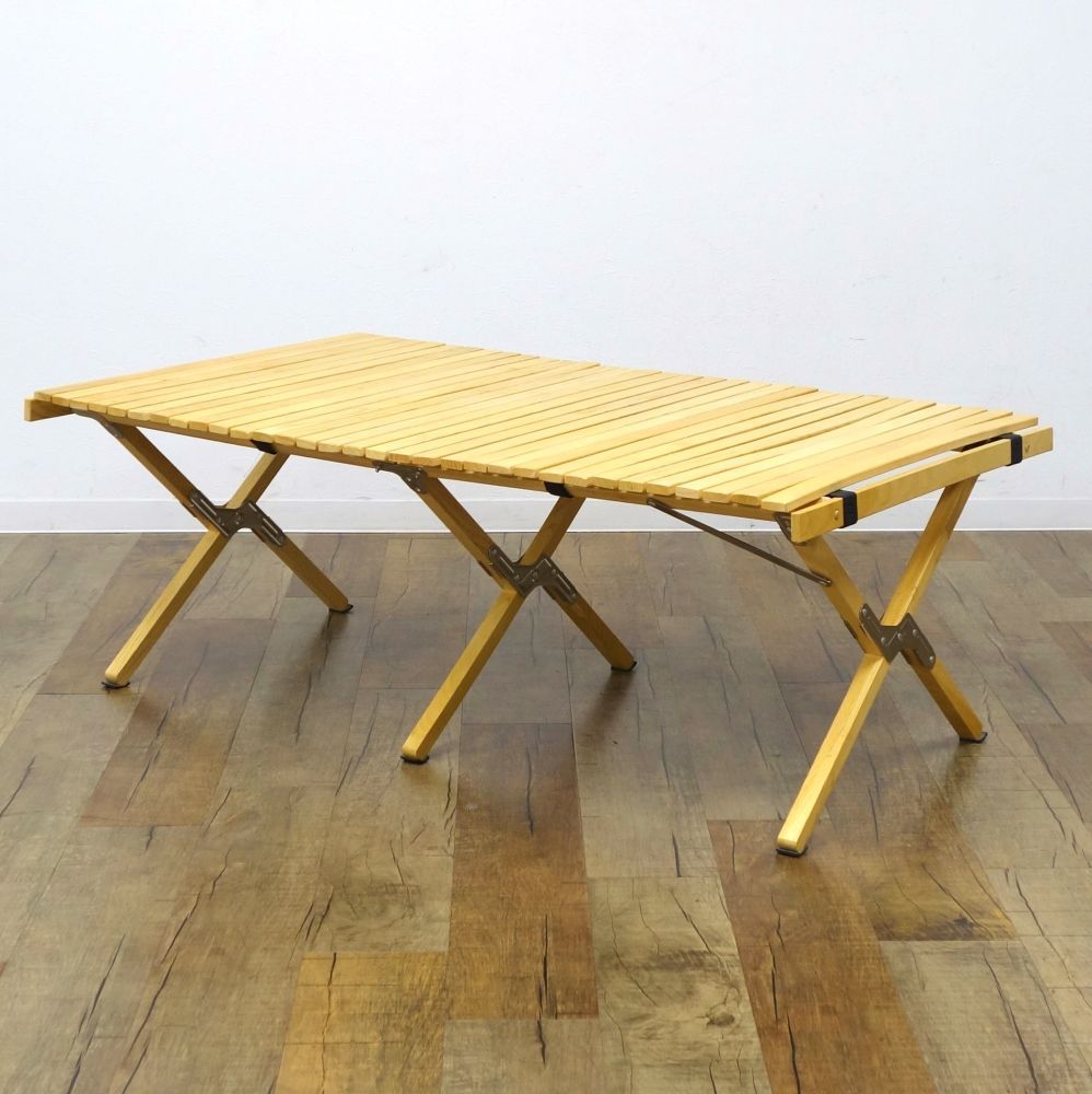 アウトプットライフ OUTPUT LIFE ウッド ロールトップ テーブル Lサイズ WOOD ROLL TOP TABLE キャンプ アウトドア