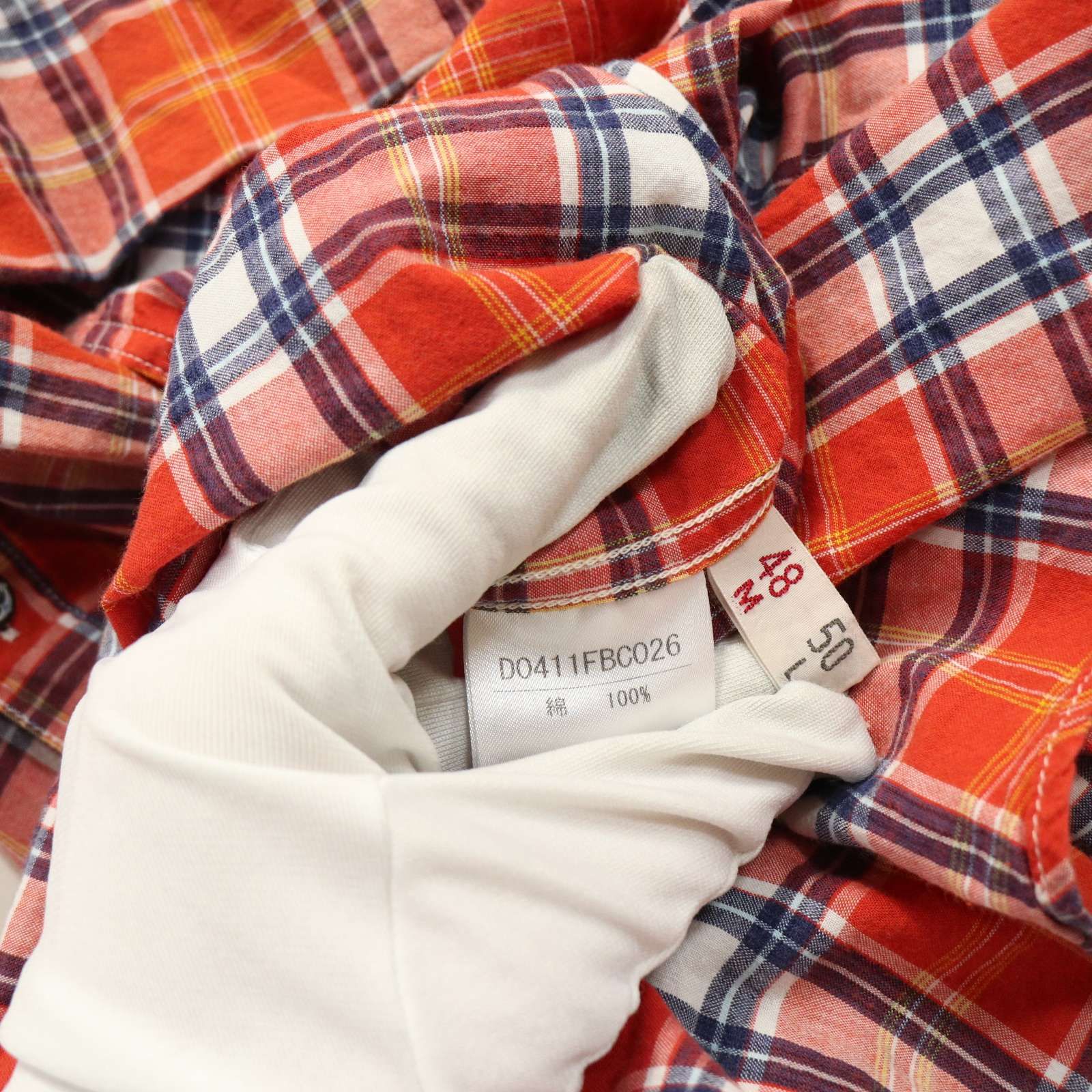 Papas パパス 通年 ゆったり☆ 長袖 ボタンダウン チェック シャツ Sz