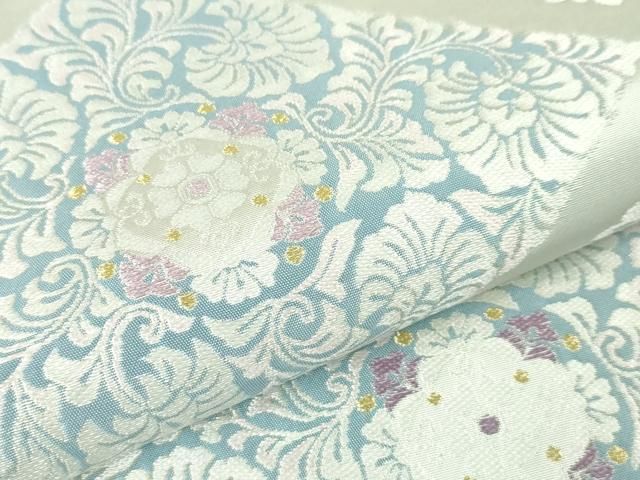 平和屋本店■極上　「美しいキモノ」お馴染みのメーカー　となみ織物　六通柄袋帯　花菱　金銀糸　箱・証紙付き　逸品　DZAA2753kh5 平和屋本店□極上 「美しいキモノ」お馴染みのメーカー となみ織物 六