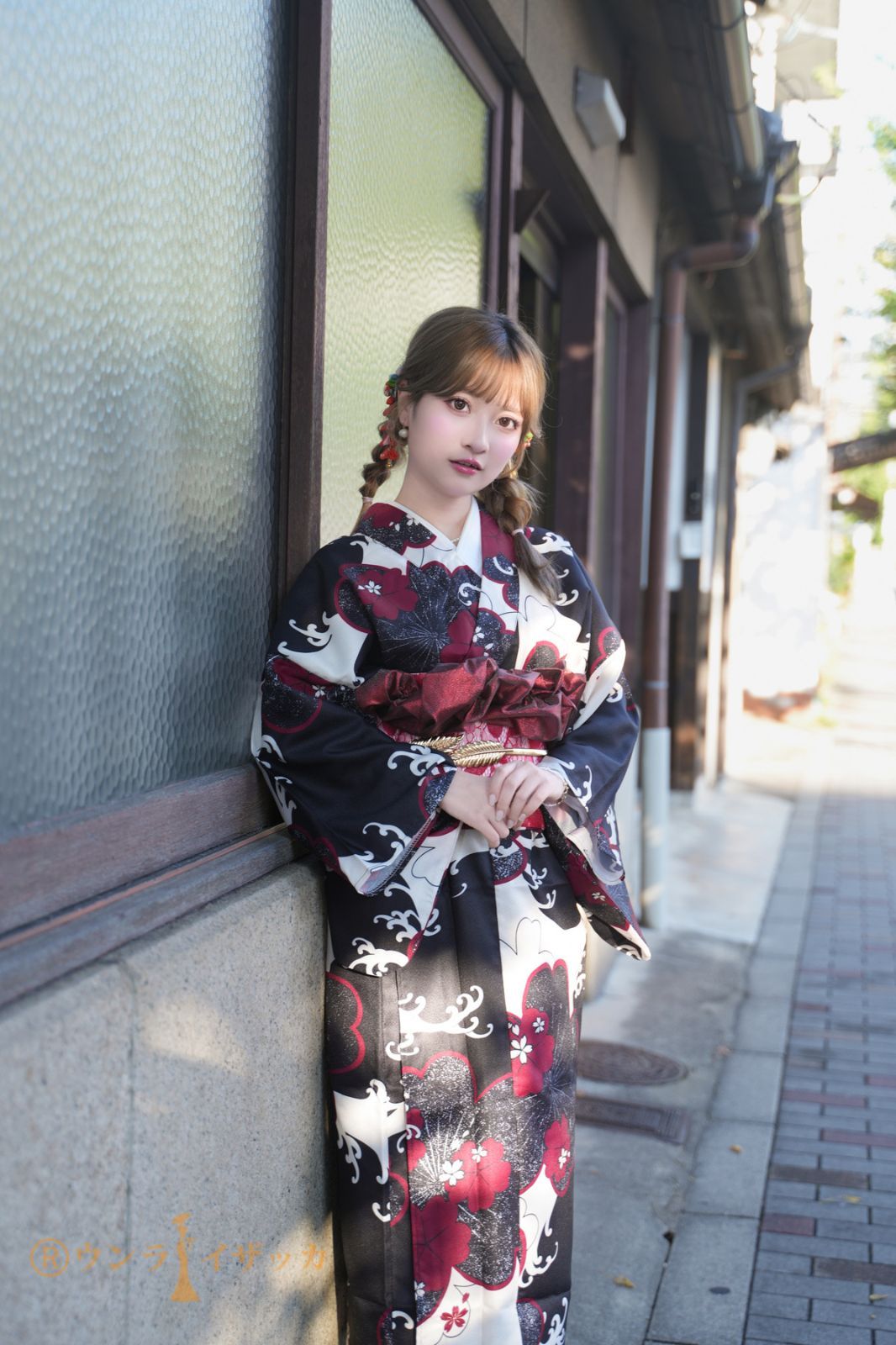 浴衣 高校生 浴衣 レディース 浴衣 可愛い 大きいサイズ 桜柄 黒 赤