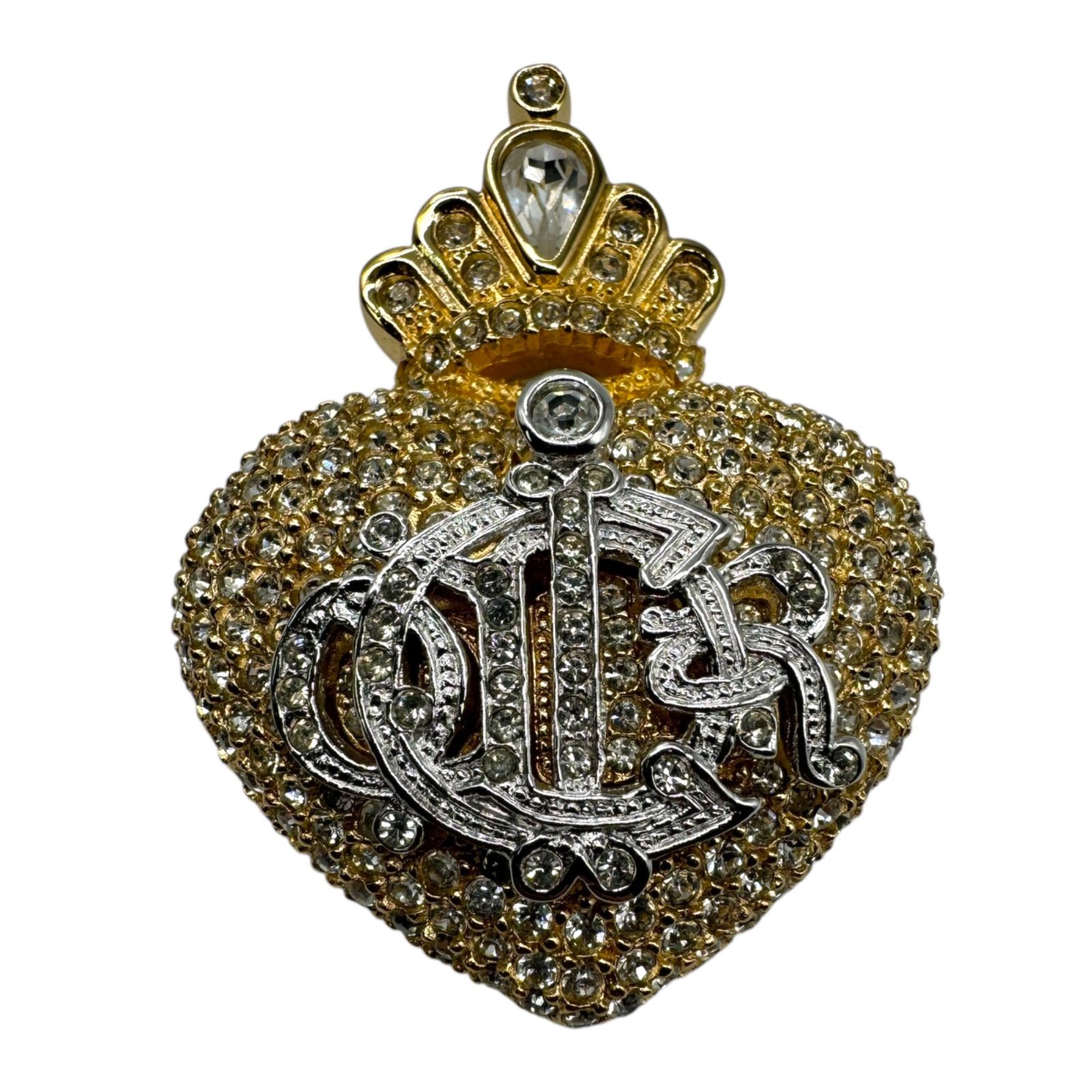 クリスチャン ディオール ブローチ 紋章モチーフ ピンブローチ GP