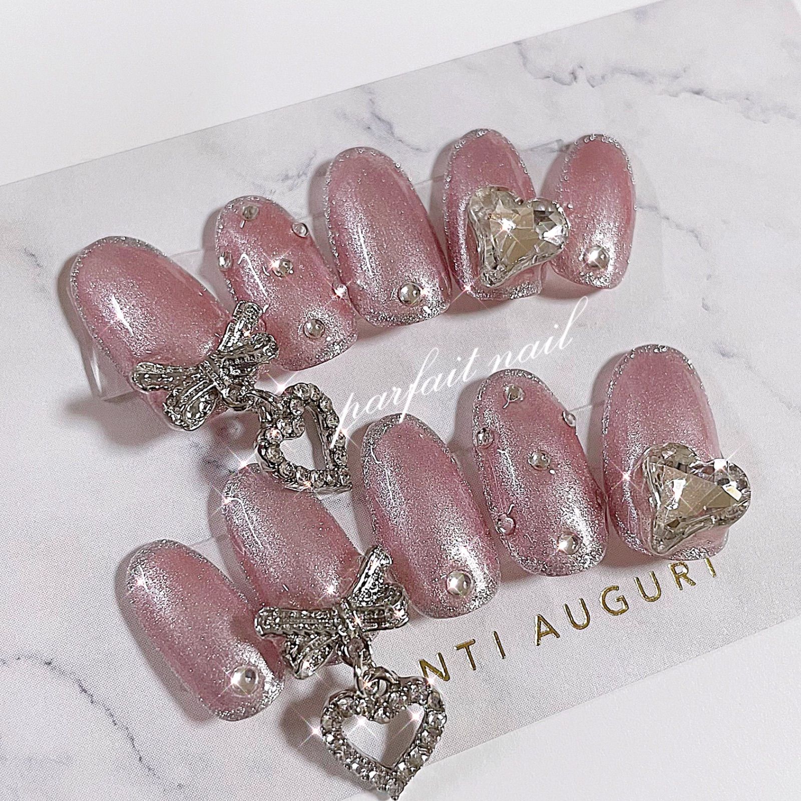 ネイルチップ♡各種変更無料♡韓国ネイルワンホンネイル量産型ネイル 