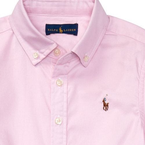  ラルフローレン 長袖オックスフォードワンピースIII 七分袖 長袖 ワンピース