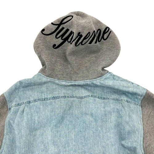 SUPREME シュプリーム Fleece Hooded Denim Shirt フーディ