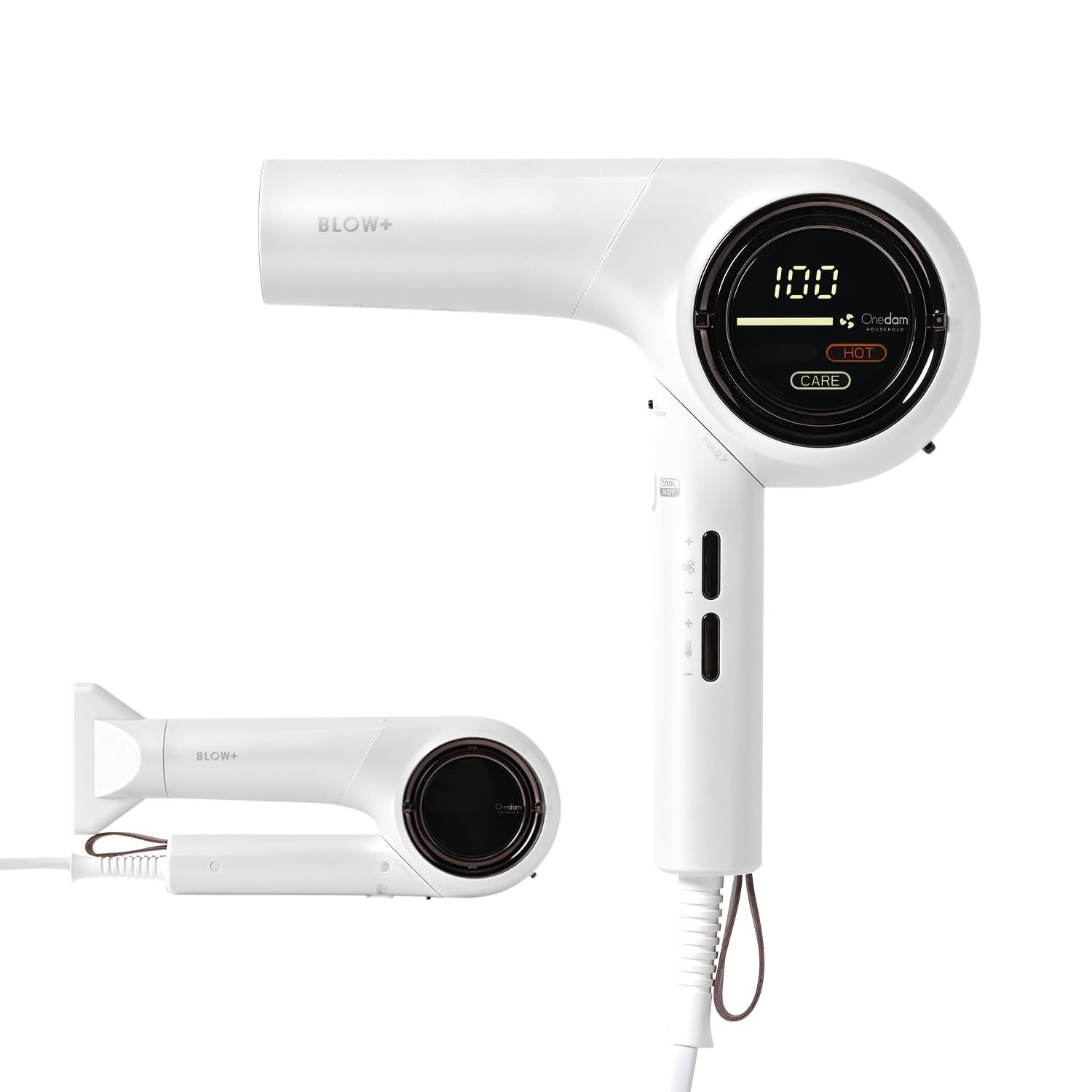 海外対応 ヘアドライヤー 大風量 速乾 ワンダム プラズマケア 収納袋付属 Onedam BLOW ホワイト