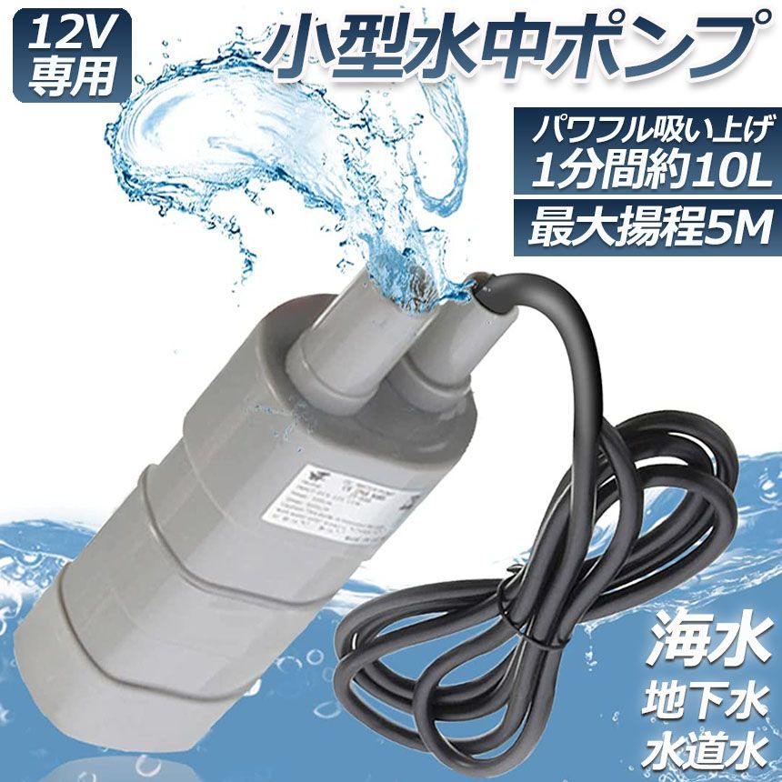 水中ポンプ12v 海水 小型 水道水 地下水 排水ポンプ 循環ポンプ