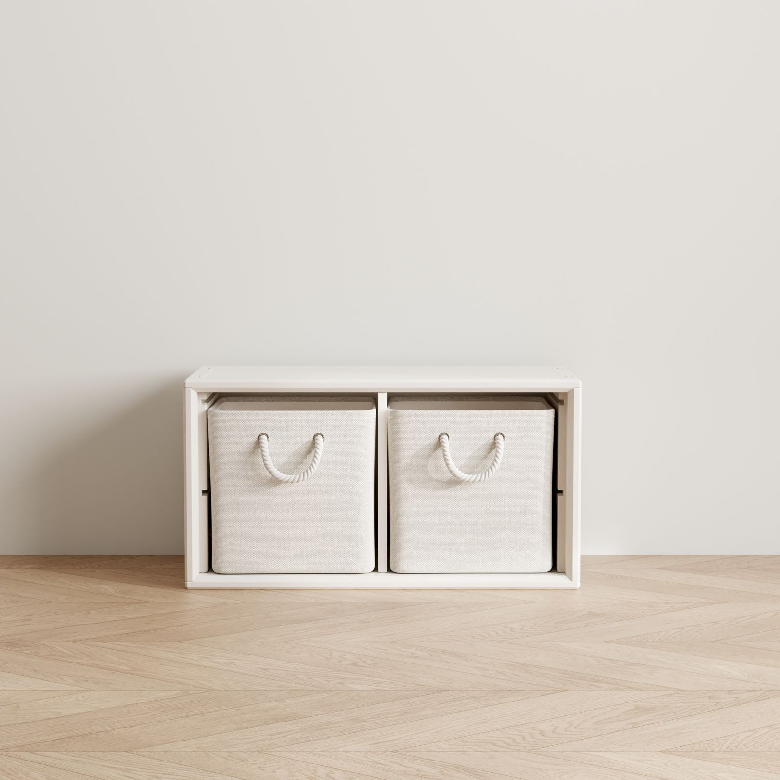 積み重ね収納 収納棚 扉付き おもちゃ箱 幅74cm 前開き キャビネット