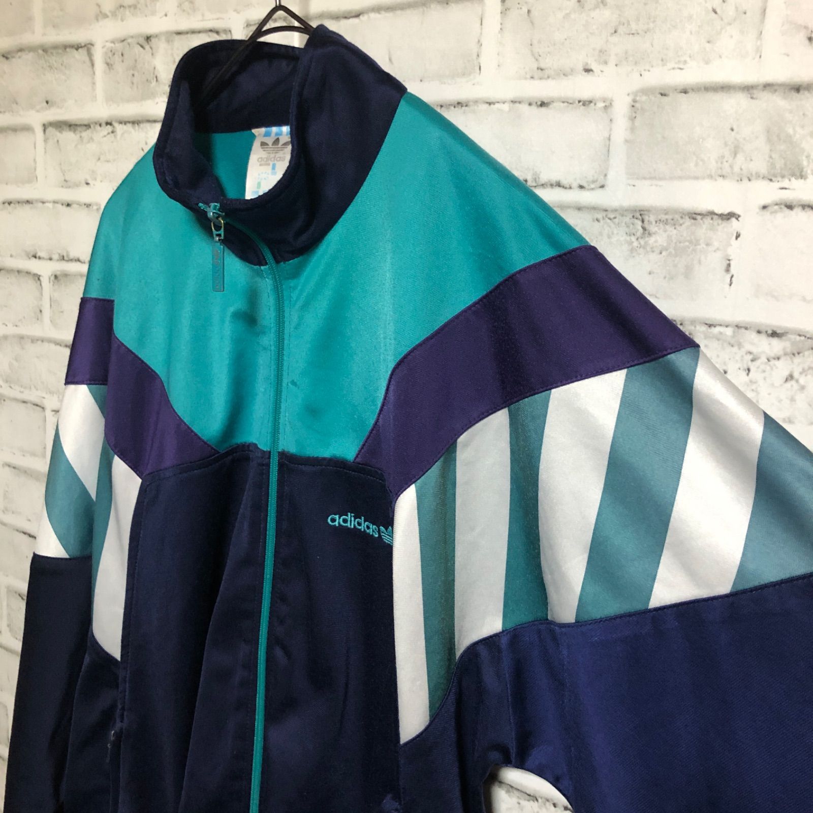 希少XXL⭐️70s adidas トラックジャケット/ジャージ 刺繍トレファイル 