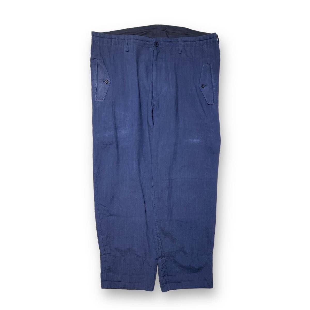 23SS LOOK15 Yohji Yamamoto POUR HOMME INDIGO HEM WITH INTERFACING PANTS ロングパンツ 3 ブルー HZ-P55-314 ヨウジヤマモト 