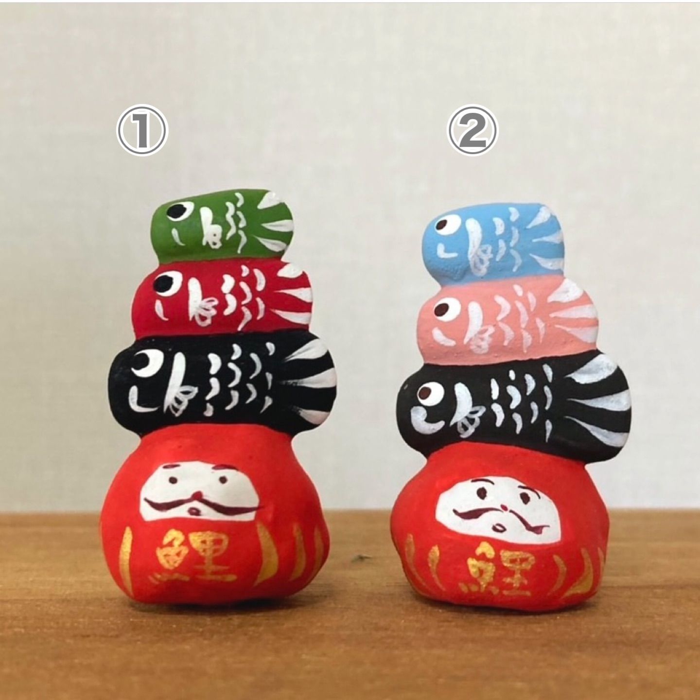創作 紙 張り子 【ミニだるま】(鯉のぼり) ハンドメイド 五月