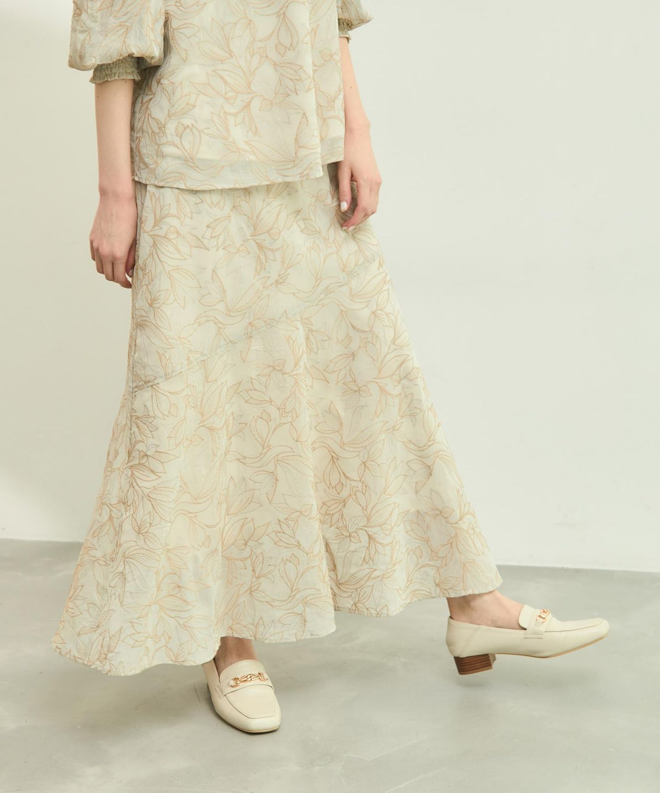 数量 ロペピクニック スカート emur エミュール セットアップ対応 楊柳刺繍スカート レディース GDC23560 DECORATOM_COM_BR