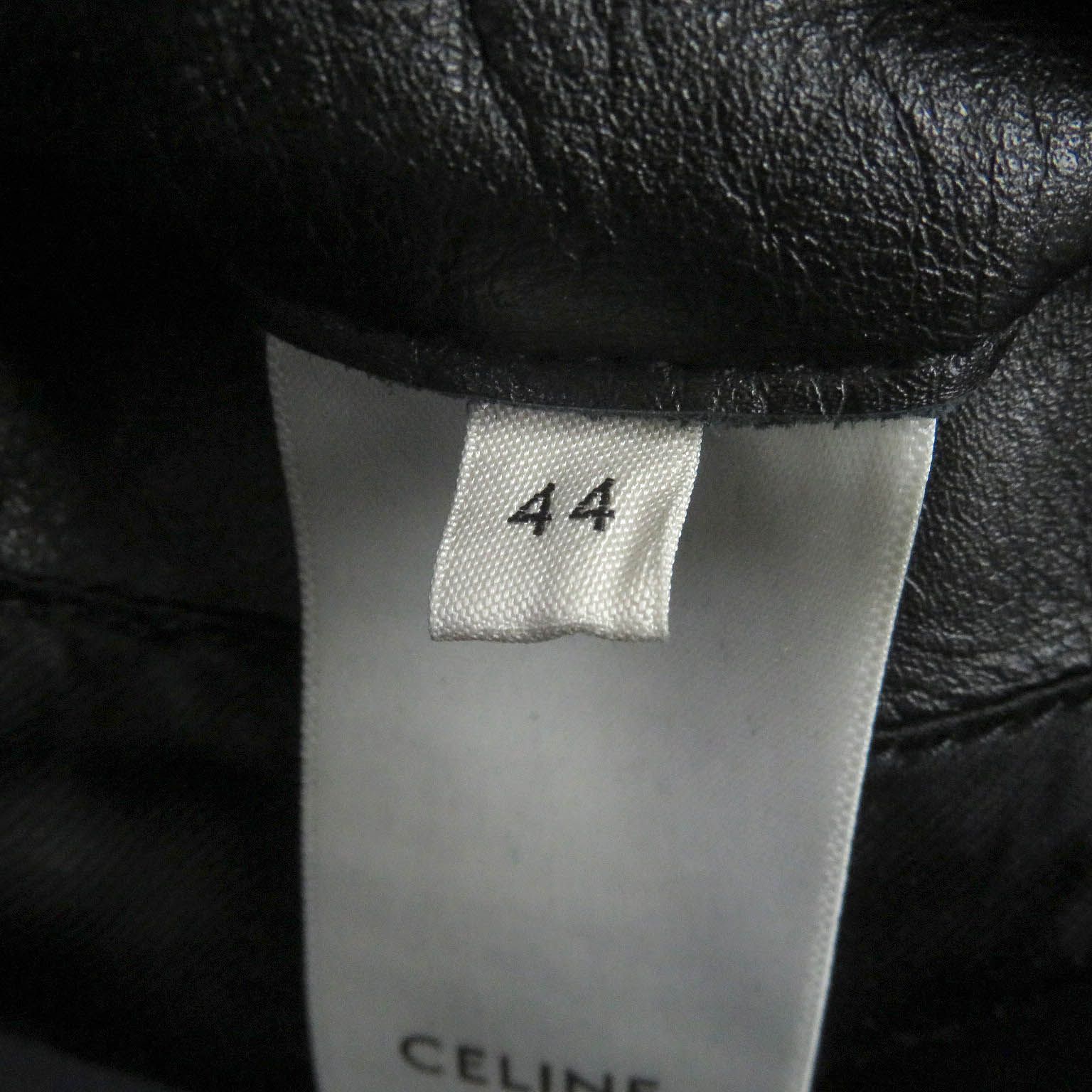 極美品□CELINE セリーヌ 20SS 2E467297D ウォッシュド カーフスキン レザージャケット ダブルライダース ブラック 44 ハンガー付き イタリア製 正規品 メンズ