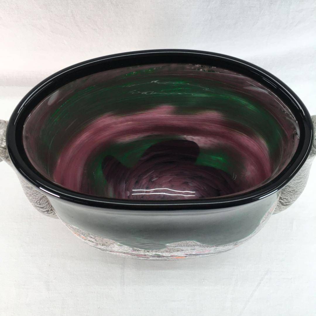 希少品!! 黒木国昭 グラスアート宮崎 綾工房 ガラス工芸 花瓶