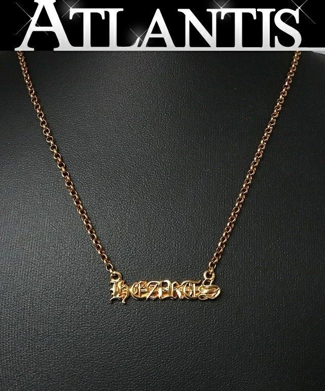 CHROME HEARTS 銀座店 クロムハーツ 新品 22K ロールチェーン 【HEARTS】 レター ネックレス 18インチ ゴールド 95461