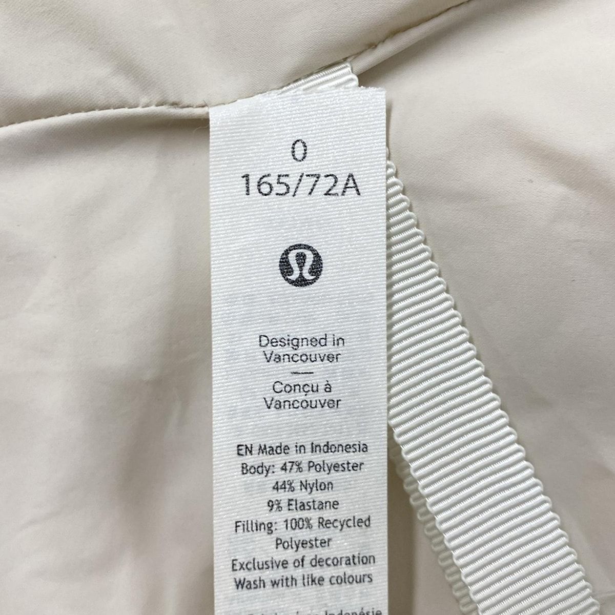 lululemon ルルレモン ブルゾン サイズ165 72A レディース - アイボリー 長袖 中綿 ショート丈 冬 WWW_SIROKUMA-CORPORATION_COM