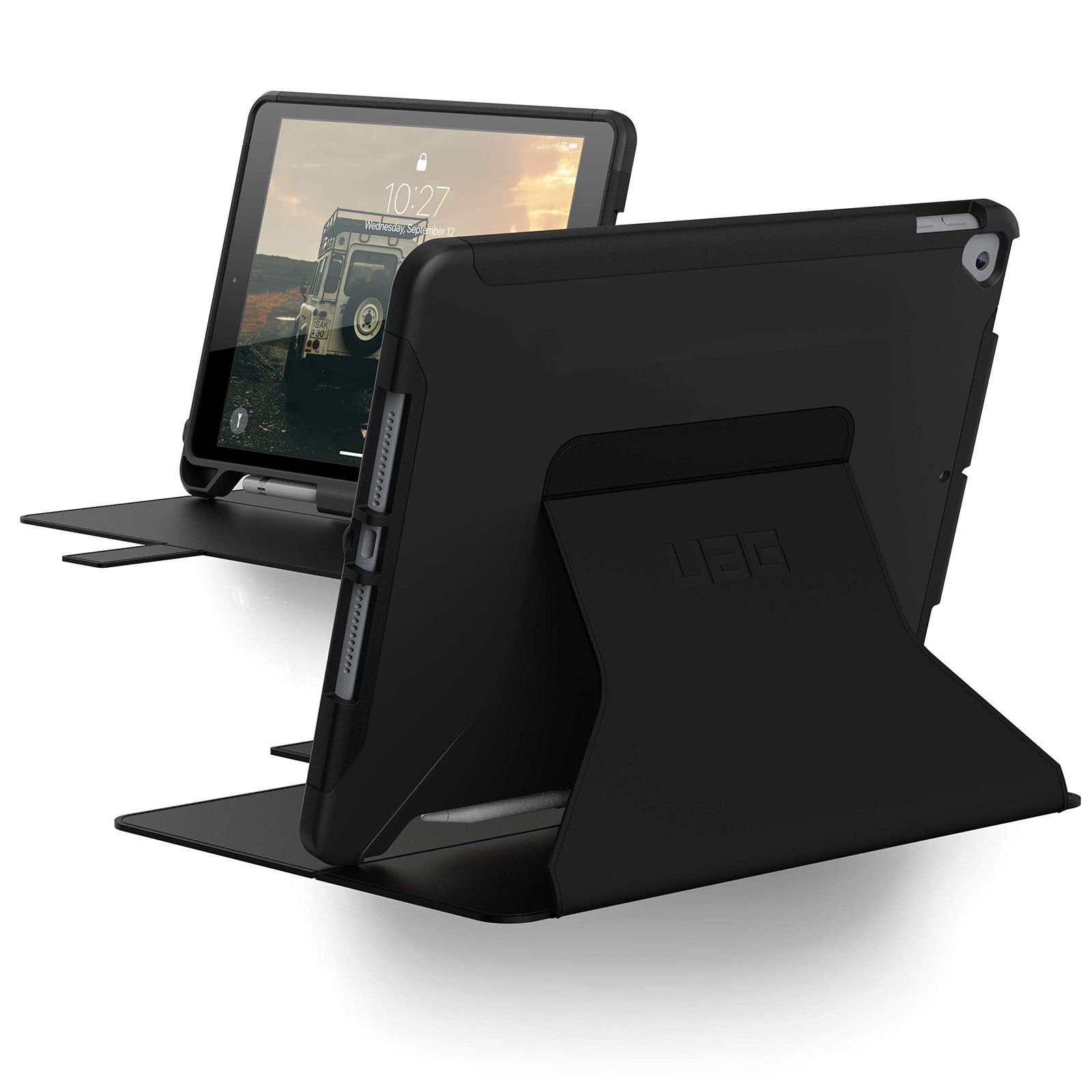 URBAN ARMOR GEAR UAG iPad 10.2インチ (8th Gen， 2020) u0026 (7th Gen， 2019) ケース Metropolis 頑丈 高耐久 保護カバー マルチアングルビュー フォリオスタンド 鉛筆ホルダー付き [マルチ]