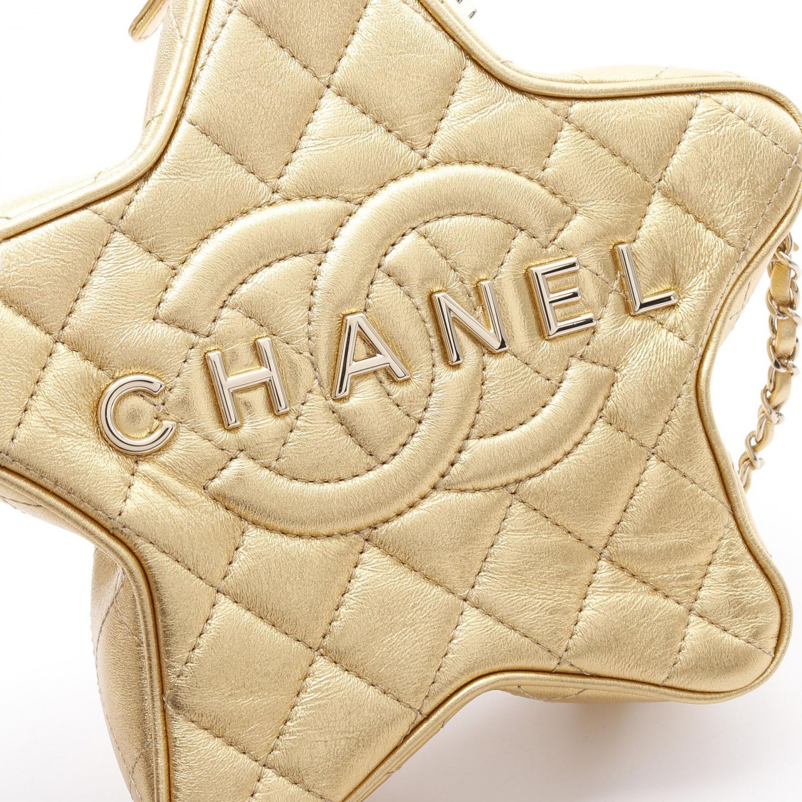 シャネル CHANEL ショルダーバッグ マトラッセ 星型 ゴールド 