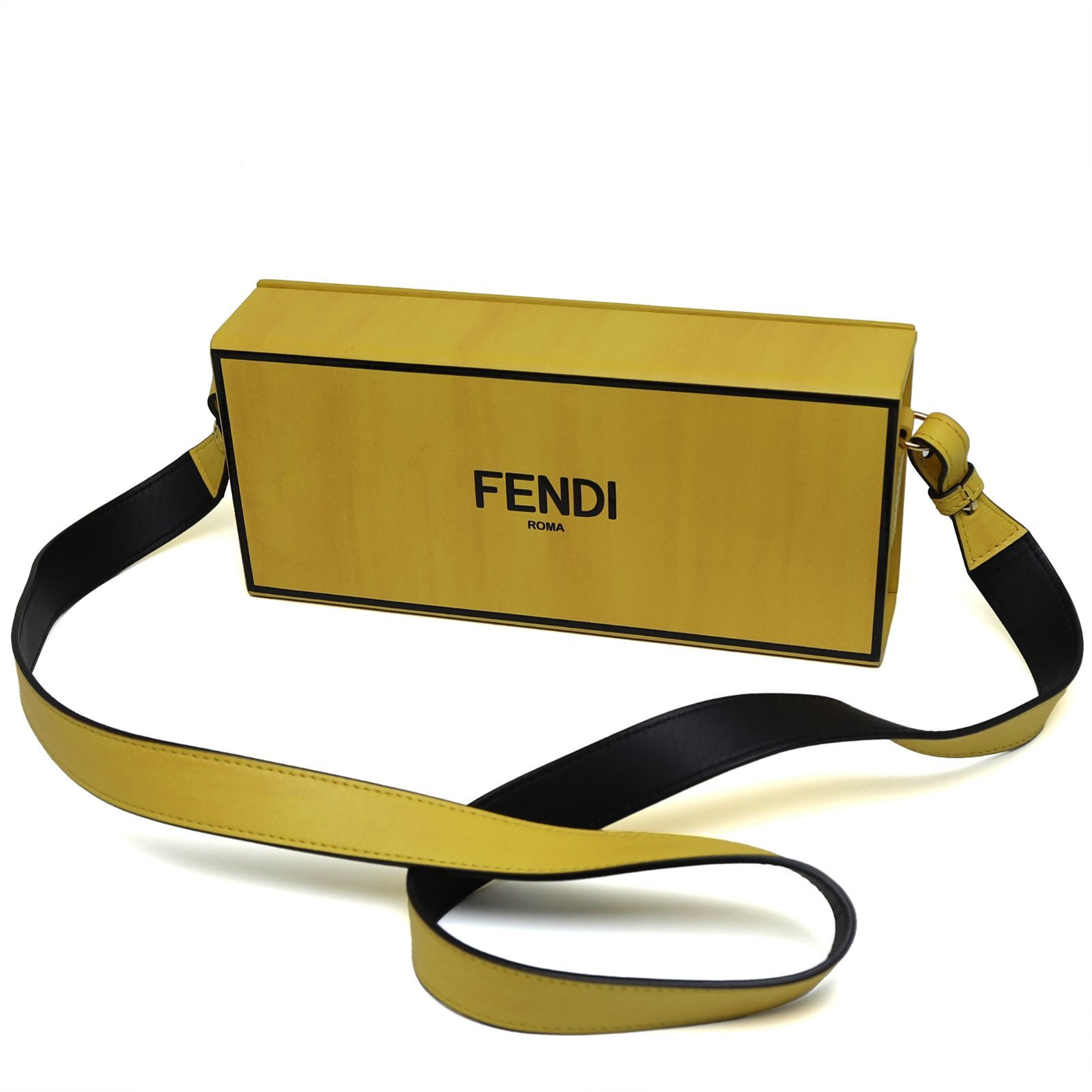 FENDI フェンディ イエロー レザー クロスボディ 2WAYショルダーバッグ FENDI イエロー ショルダー