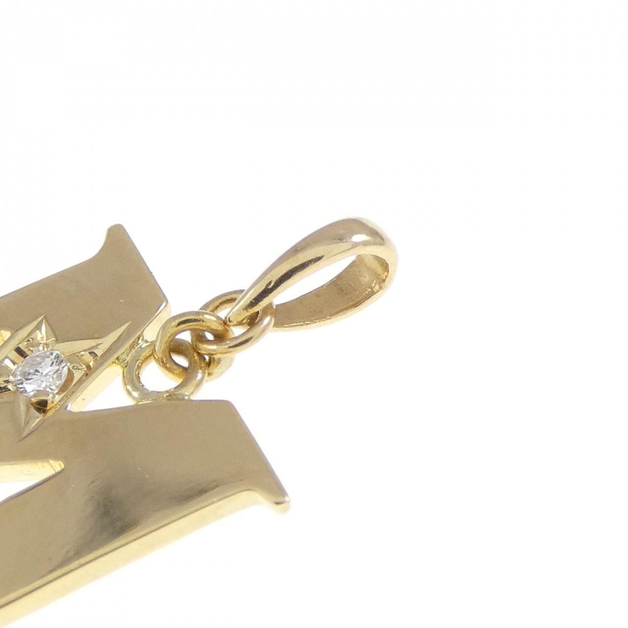 K18YG イニシャルM ペンダント 楽天市場】ペンダントトップ 18金