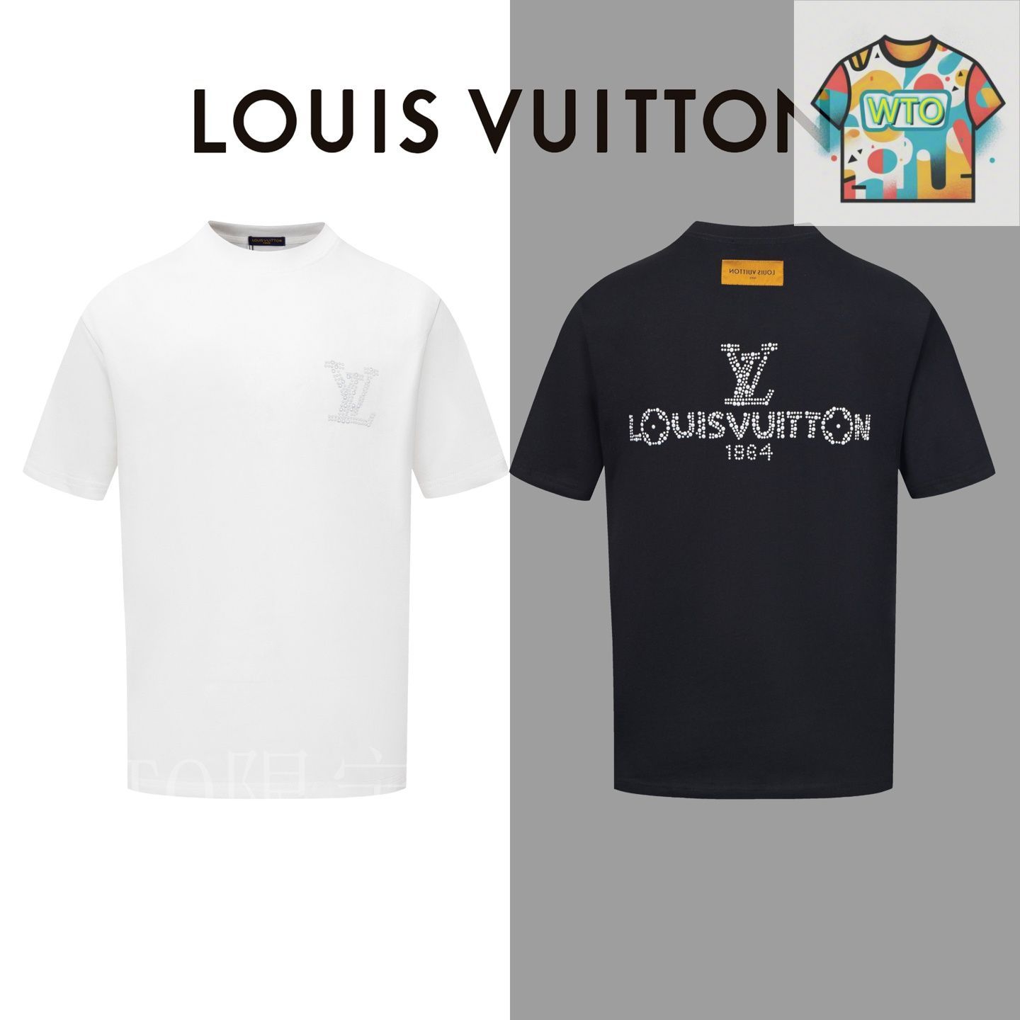 【新品未使用】Louis Vuitton Tシャツ S クリーム色 今日特価】Louis Vuitton 25ss 世界地図ホットドリル T シャツ-3